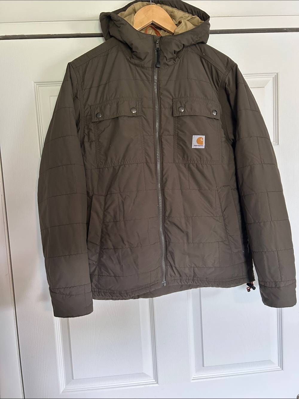Carhartt green rain coat